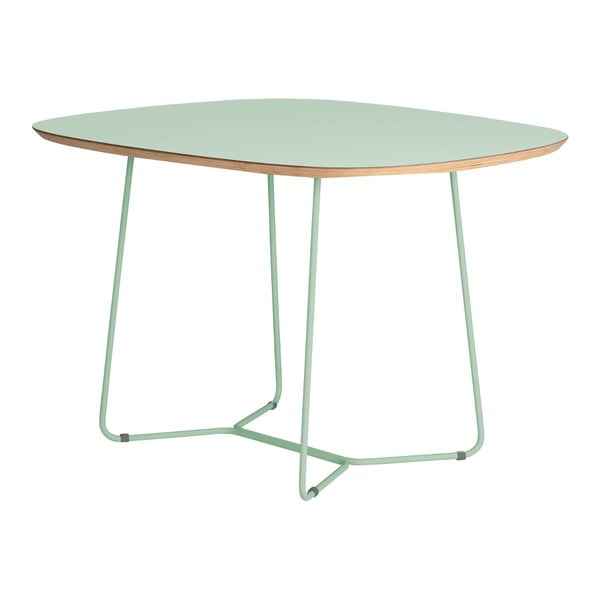 Světle zelený stůl s kovovými nohami IKER Maple