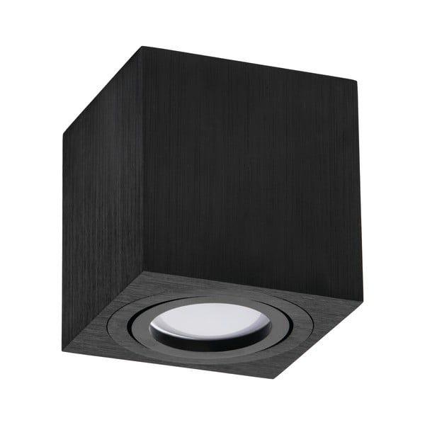 Černé stropní svítidlo Kobi Block, výška 8,4 cm