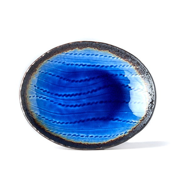 Sinine keraamiline ovaalne taldrik, 24 x 20 cm Cobalt - MIJ