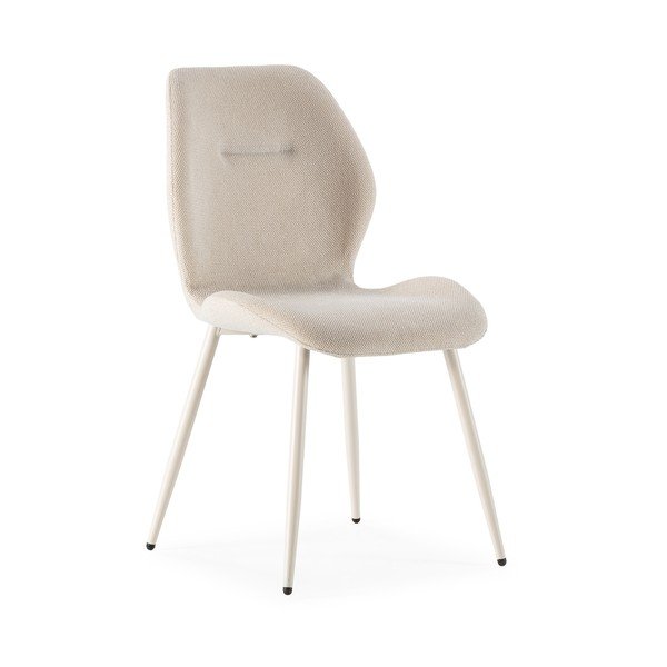 Kreemikas polsterdatud söögitoolide komplekt 4 tk Ansu - Marckeric