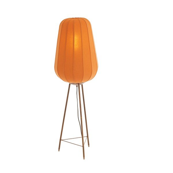 Terrakota värvi põrandalamp tekstiilist varjuga (kõrgus 133 cm) Bibury - Light & Living-image-1