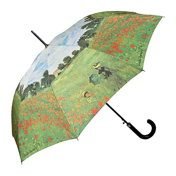 Zelený holový deštník Von Lilienfeld Field of Poppies, ø 100 cm