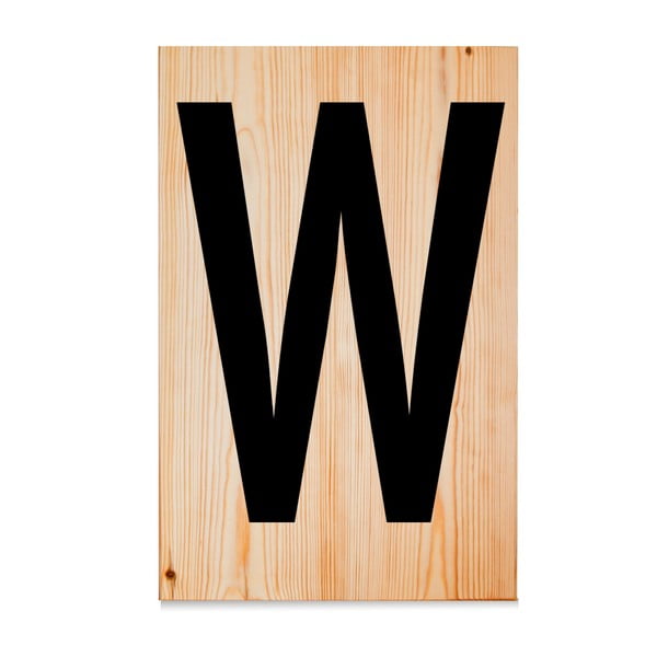 Dřevěná cedule Letters W