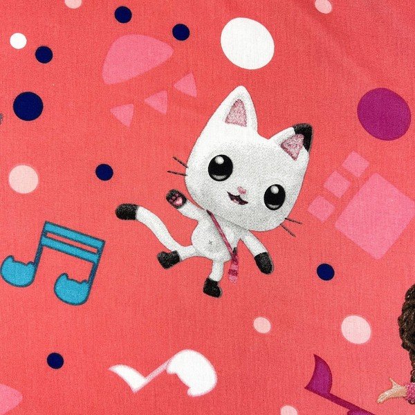 Veniv puuvillane laste lina üheinimesevoodile 90x200 cm Gabby's Dollhouse - Jerry Fabrics-image-2