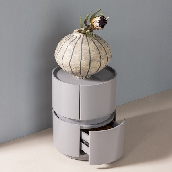 Helehall läikiv öökapp Lunex - WOOOD-image-1