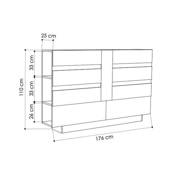 Bílé čelo postele s úložným prostorem s antracitovým detailem Homitis Eddo-image-2
