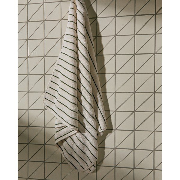 Roheline/beež frotee puuvillane vannirätik 70x140 cm Dorane - Kave Home-image-2
