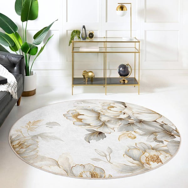 Helehall-beež pestav ümmargune vaip ø 150 cm Soft and Gentle - Mila Home-image-3