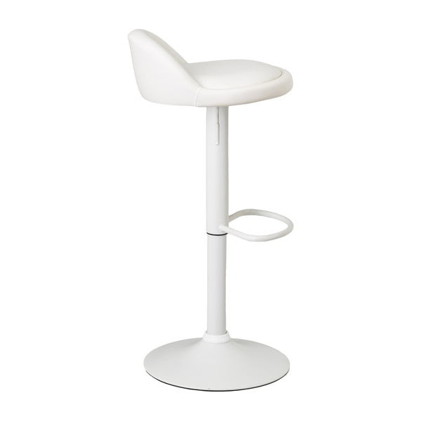 Valged kunstnahast reguleeritava kõrgusega baaritoolid 2tk komplektis (istme kõrgus 72 cm) - Casa Selección-image-2