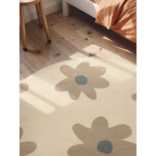 Beež lastevaip ø160 cm Bloomy - Hanse Home-image-2