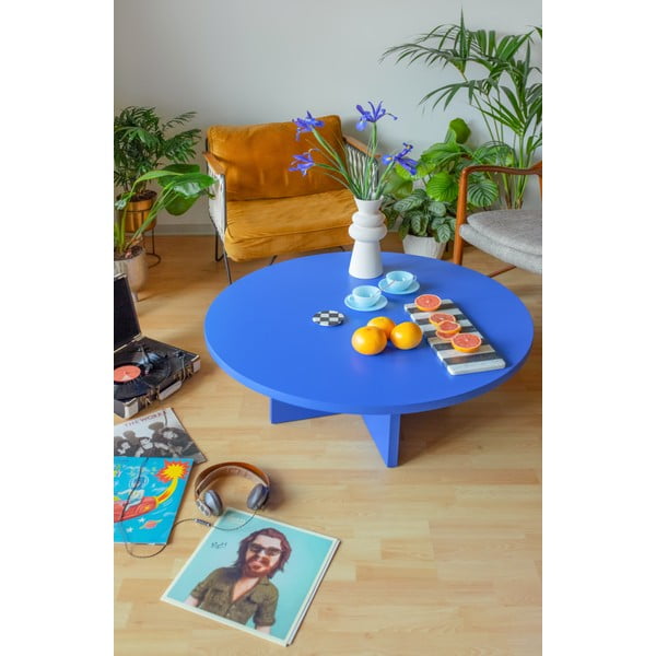 Sinine ümmargune diivanilaud ø 80 cm Pausa - Really Nice Things-image-3