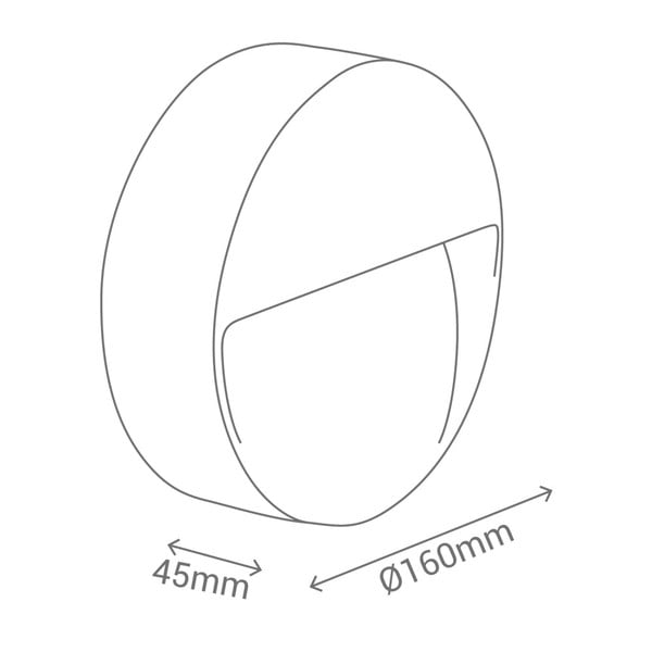 Tumehall ümmargune seinalamp, ø 15 cm Kamal - SULION-image-2