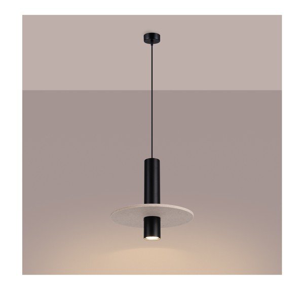 Must/beež metallist ripplamp ø 30 cm Olisa - Sollux-image-2