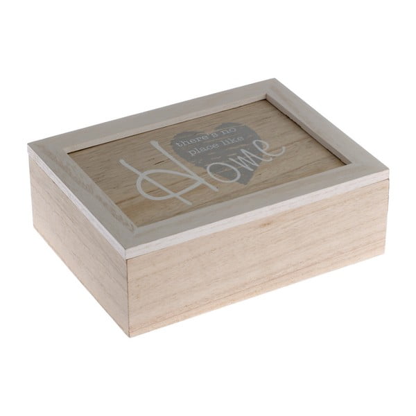 Dřevěná krabička s přihrádkami na čaj Dakls Ruseno Home