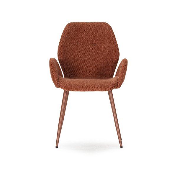 Polsterdatud söögitoolid kahe terrakota värvi komplektis Ansu - Marckeric-image-2