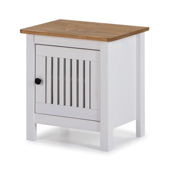 Valge puidust öökapp Bruna - Marckeric-image-3