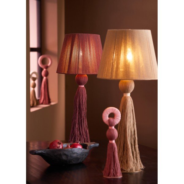 Telliskivi värvi laualamp tekstiilist varjuga (kõrgus 58 cm) Espino - Light & Living-image-1