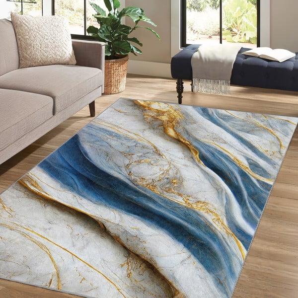 Sinine pestav vaip 80x150 cm Golden Spill - Mila Home-image-4