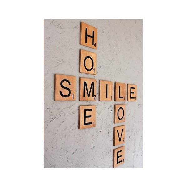 Mitmeosaline seinakaunistus Scrabble - La Moneta-image-1