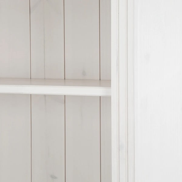 Valge männipuidust raamaturiiul 74x223x37 cm Anita - Støraa-image-3