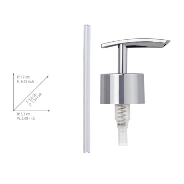 Hõbedane plastmass varupump seebidosaatorile – Wenko-image-2