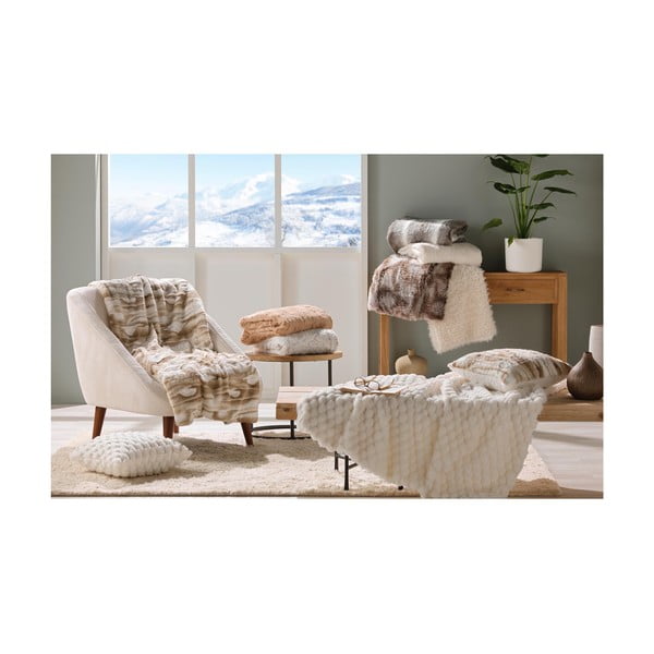 Valge pleed 125x150 cm Mouton - douceur d'intérieur-image-3