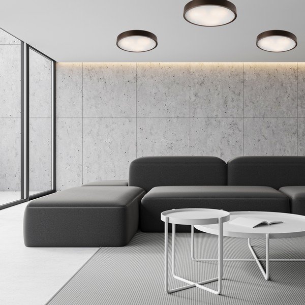 Tumepruun laevalgusti klaasist varjuga ø 47 cm Eveline – LAMKUR-image-1