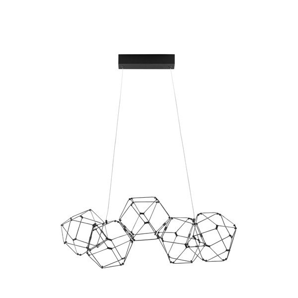 Must alumiiniumist LED-rippvalgusti Nebula - Nova Luce