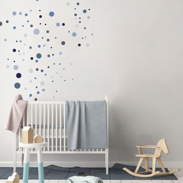 Komplekt 100 sinist seinakleebist Ümmargused kleebised - Ambiance-image-3