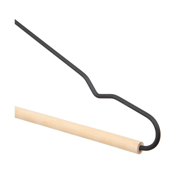 Komplekt 2 musta riidepuude riputajat puidust detailiga Frosted - Compactor-image-3