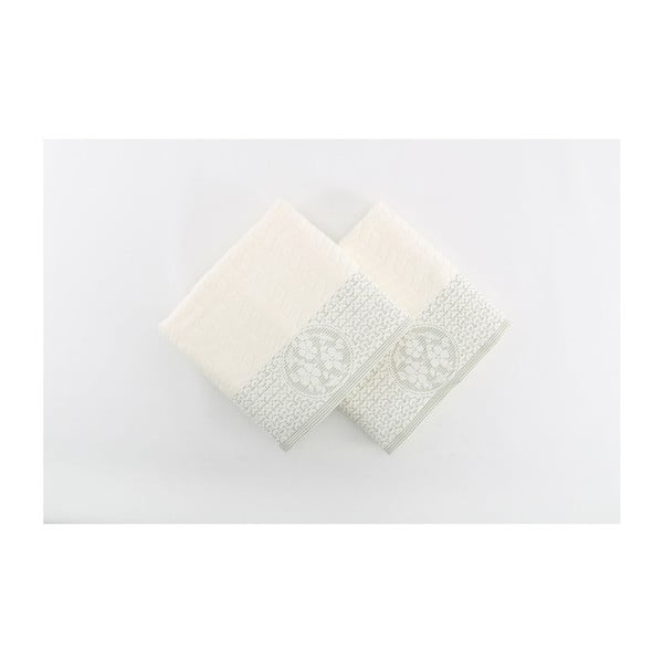 Sada 2 krémových ručníků Armanda, 90x50 cm
