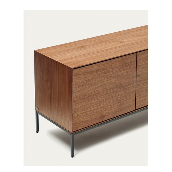 Pähklipuu dekooriga telerilaud 195x55 cm Vedrana - Kave Home-image-4