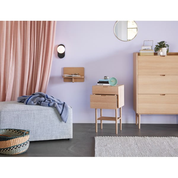 Riiul naturaalsest tammepuidust 35 cm Less - Hübsch-image-1