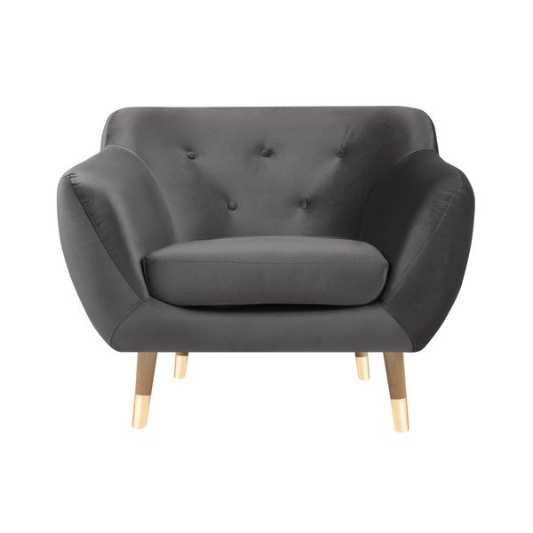 Šedé křeslo Mazzini Sofas Amelie