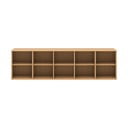 Rippuv raamaturiiul tammedekooriga 220x61 cm Mistral - Hammel Furniture