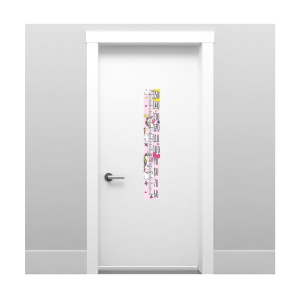 Laste kleebis - mõõdupuu uksele või seinale 15x100 cm Unicorns – Ambiance-image-3