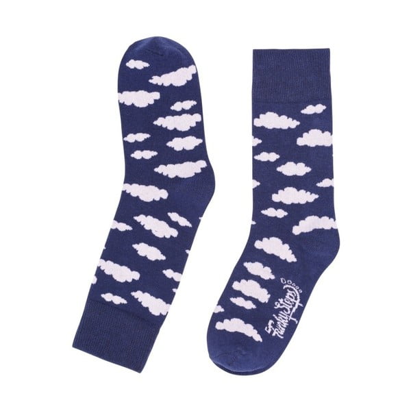 Tmavě modré ponožky Funky Steps Cloudy, velikost 35 – 39