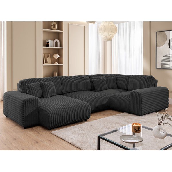 Tumehall velvetist nurgadiivan (parem nurk/U-kujuline) Justin - Ropez-image-4