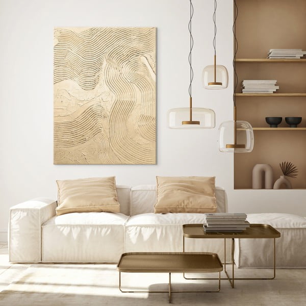 Maal 88x118 cm Metallic Champagne - Malerifabrikken-image-1