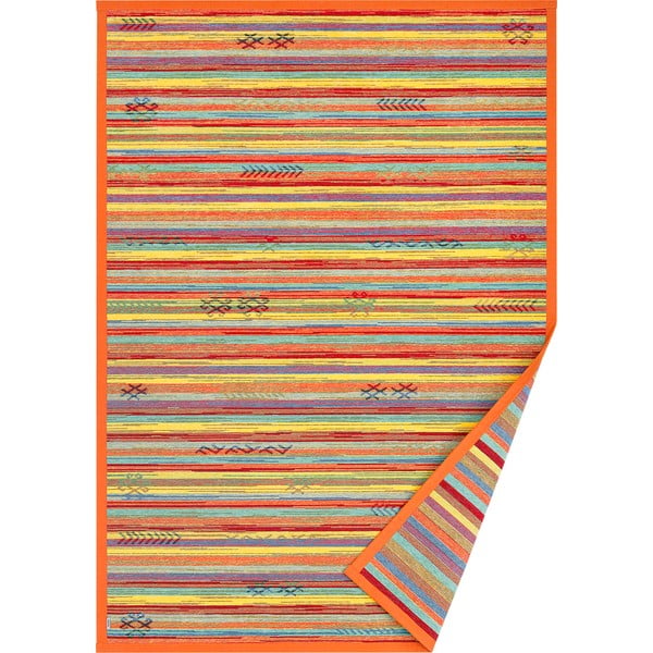 Oranžový oboustranný koberec Narma Liiva Multi, 140 x 200 cm