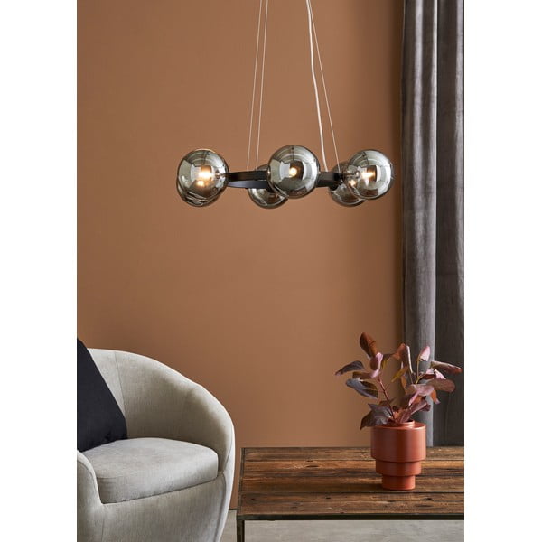 Musta konstruktsiooniga rippvalgusti 6L Circle - Markslöjd-image-2