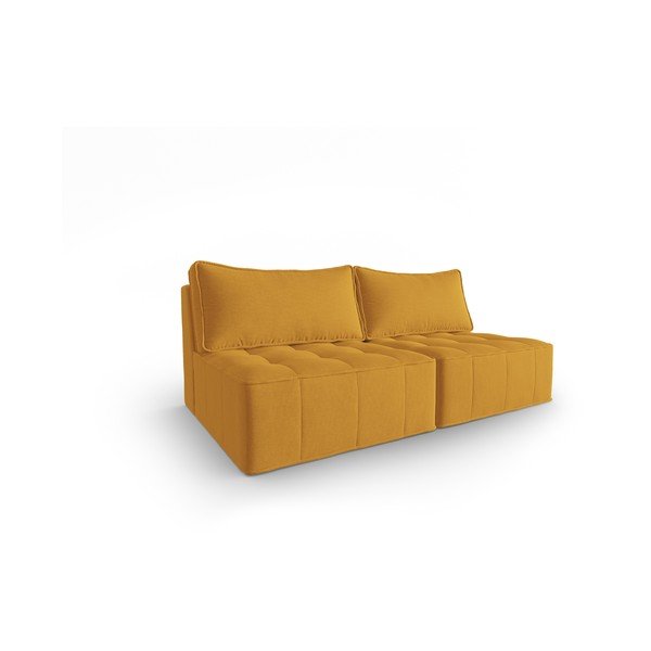 Kollane diivan 160 cm Mike - Micadoni Home-image-2