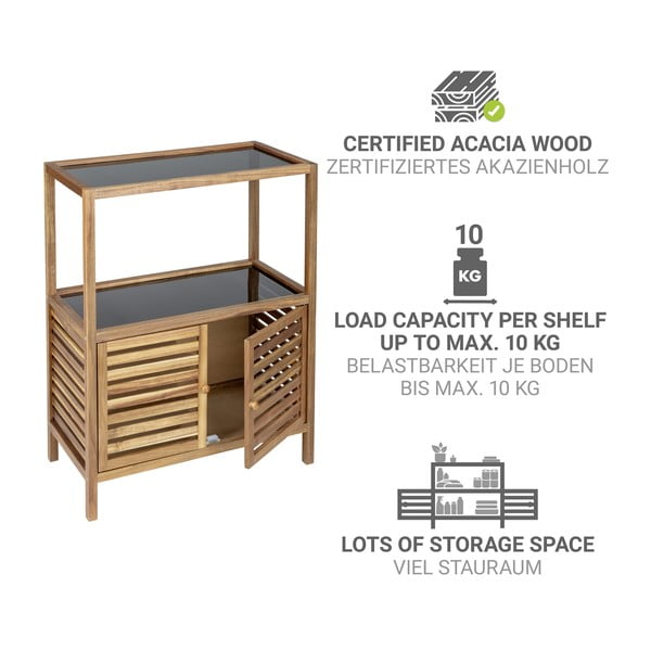 Akaatsiapuust madal vannitoakapp 67,5x86 cm Fondi - Wenko-image-3