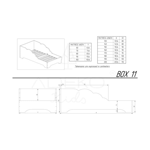 Laste voodi männipuidust 70x160 cm Box 11 - Adeko-image-3