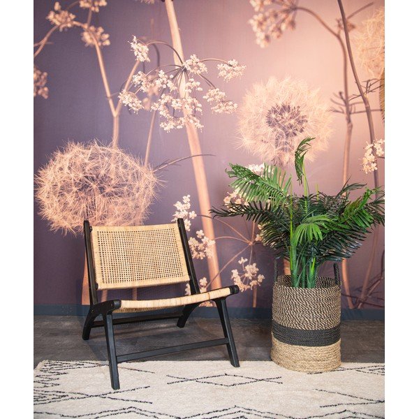 Mustast teakist kanga kootud tugitool - HSM collection-image-1