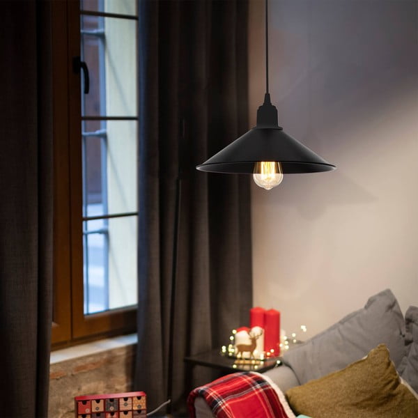 Must metallist laevalgusti ø 30 cm - Squid Lighting-image-1