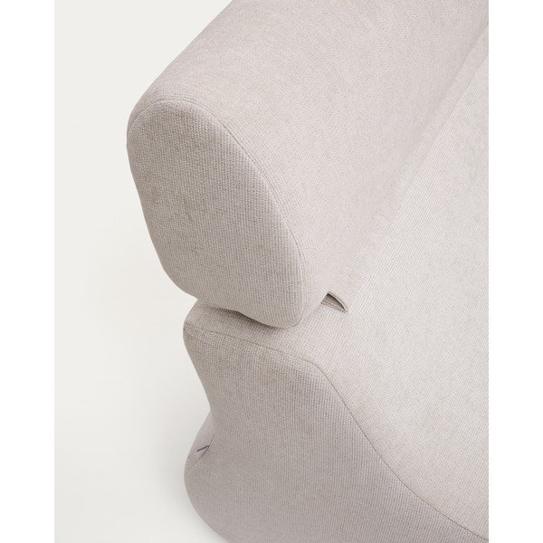 Valge-heleroosa šenillist tugitool Club - Kave Home-image-4