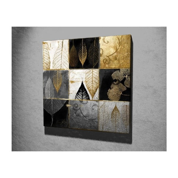 Maal lõuendil Kuldsed lehed, 45 x 45 cm - Wallity-image-1