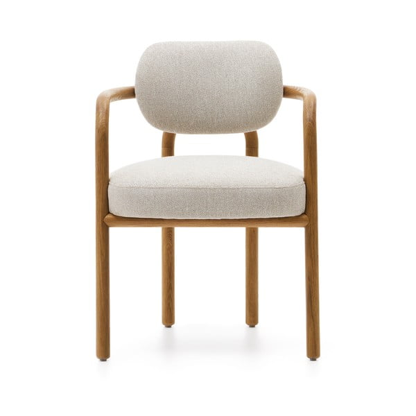 Pruun-kreem söögitool Melqui - Kave Home-image-2