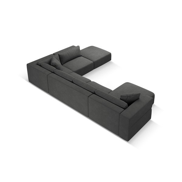 Tumehall U-kujuline diivan, parem nurk Esther - Milo Casa-image-3